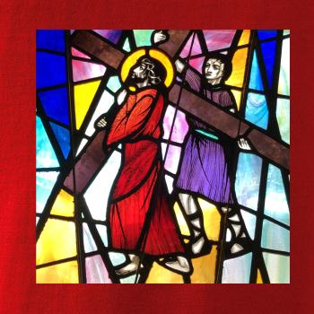 Vitráž - Ježiš a kríž Vitráž - Ježiš a kríž