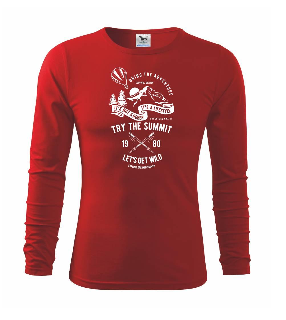 Trička pre cestovateľov - Try The Summit (vlastný ročník) - Tričko detské Long Sleeve