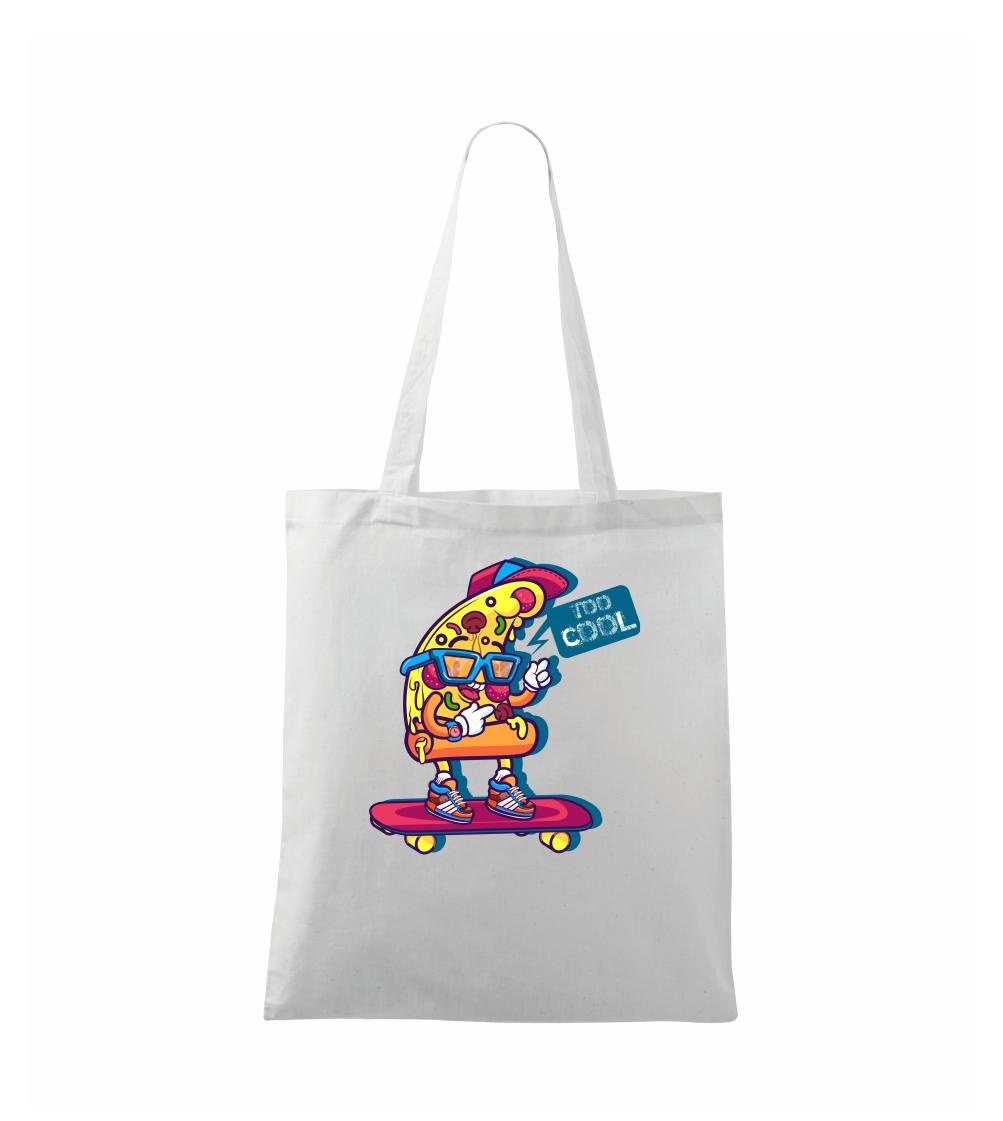 Pizza slice with skateboard