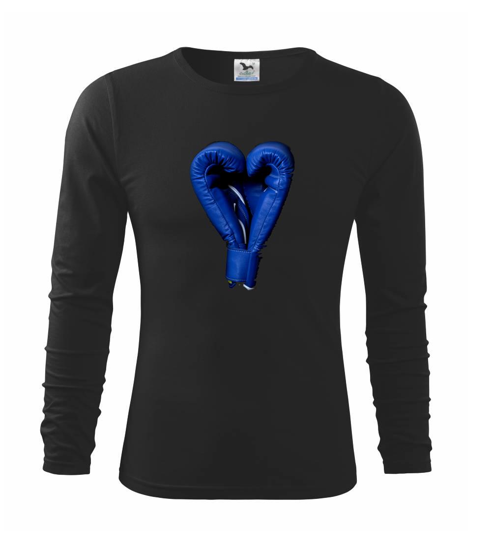 Tričká na box - Boxerske rukavice modré - Tričko detské Long Sleeve