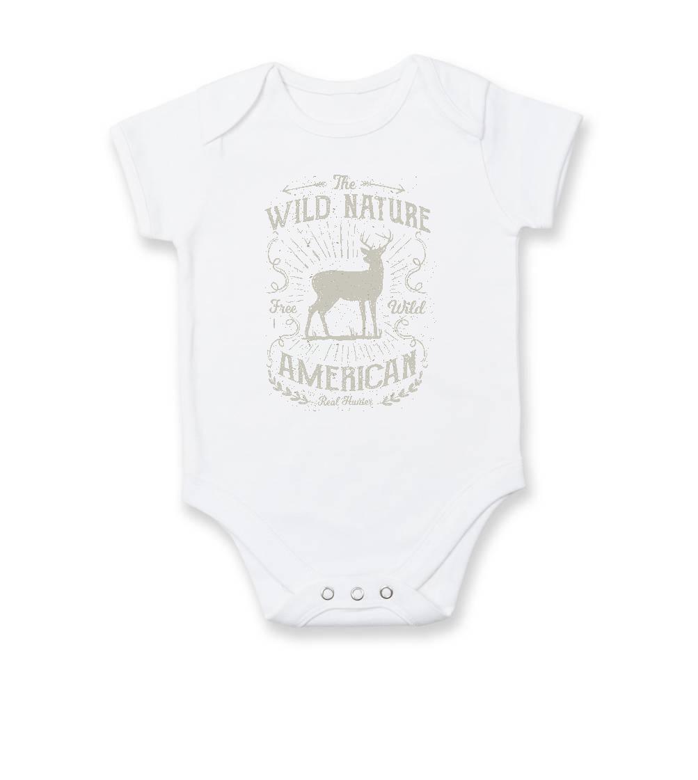 Tričká so zvieratami - Wild Nature - Body dojčenské s krátkym rukávom