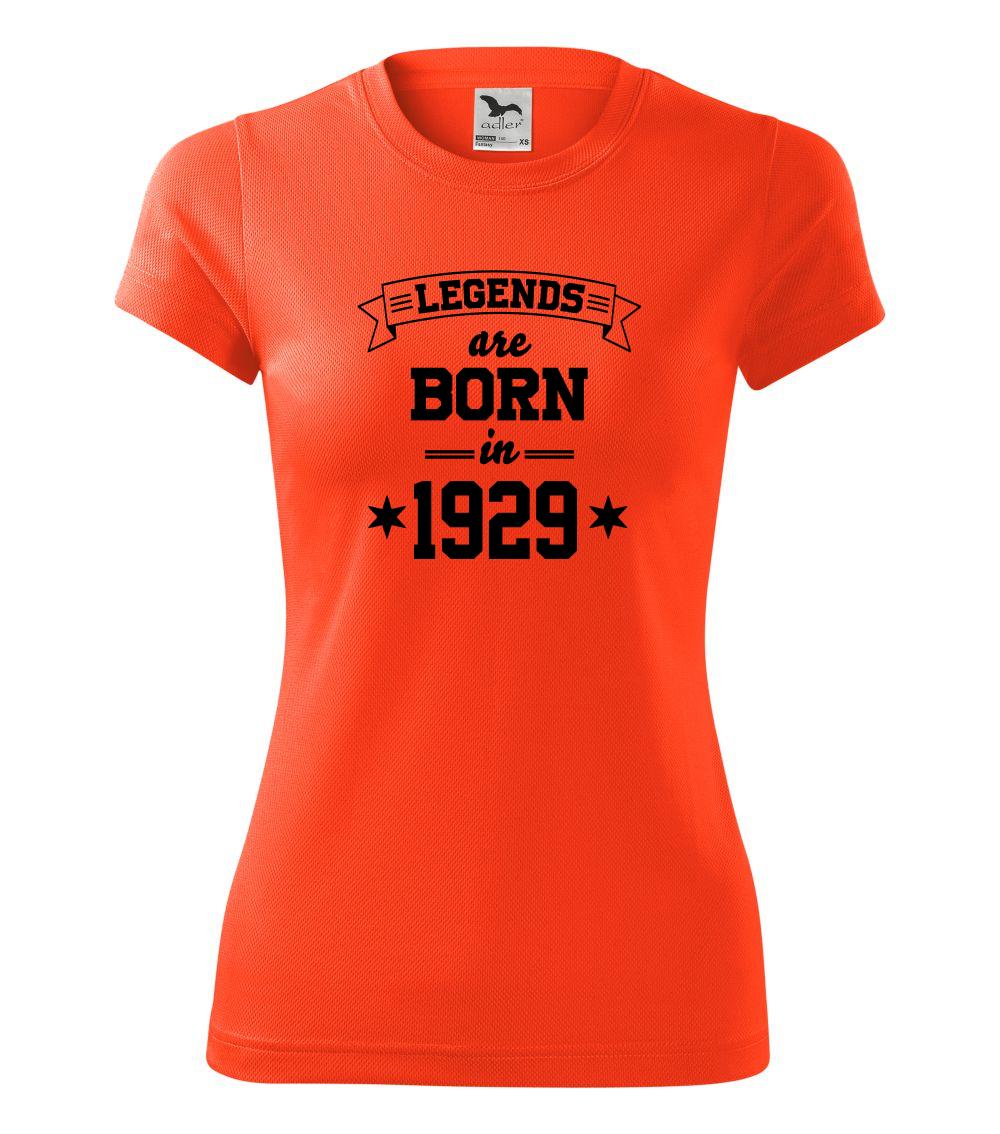 Tričká k narodeninám - Legends are born in 1929 - Dámske Fantasy športové (dresovina)