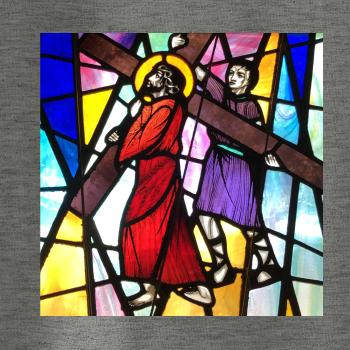 Vitráž - Ježiš a kríž