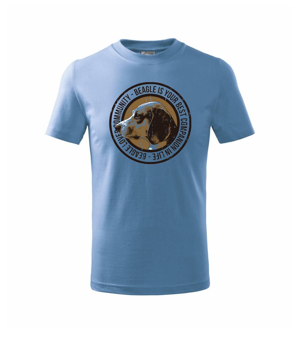 Bígl na tričku - Dog beagle - Tričko detské bavlnené
