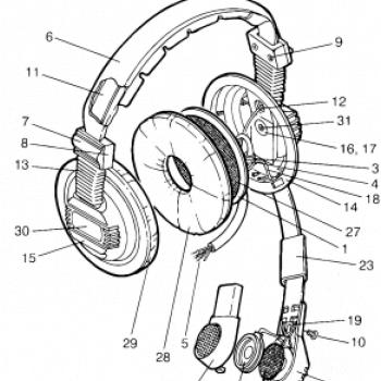 Nákres slúchadlo pre pilota