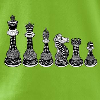 Šachové figúrky v rade - kreslené Šachové figúrky v rade - kreslené