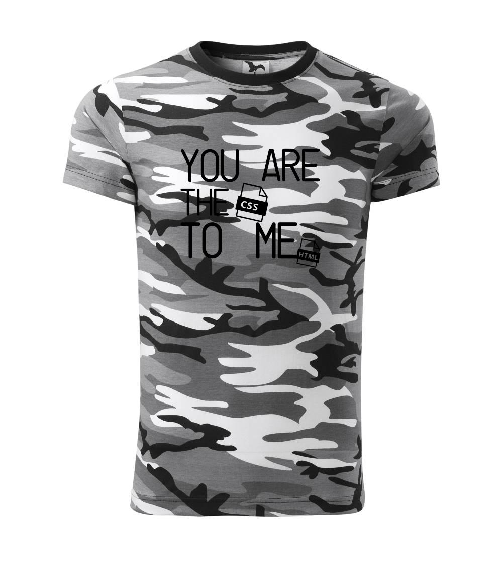 Tričká pre ajťákov - CSS to me HTML - Army CAMOUFLAGE