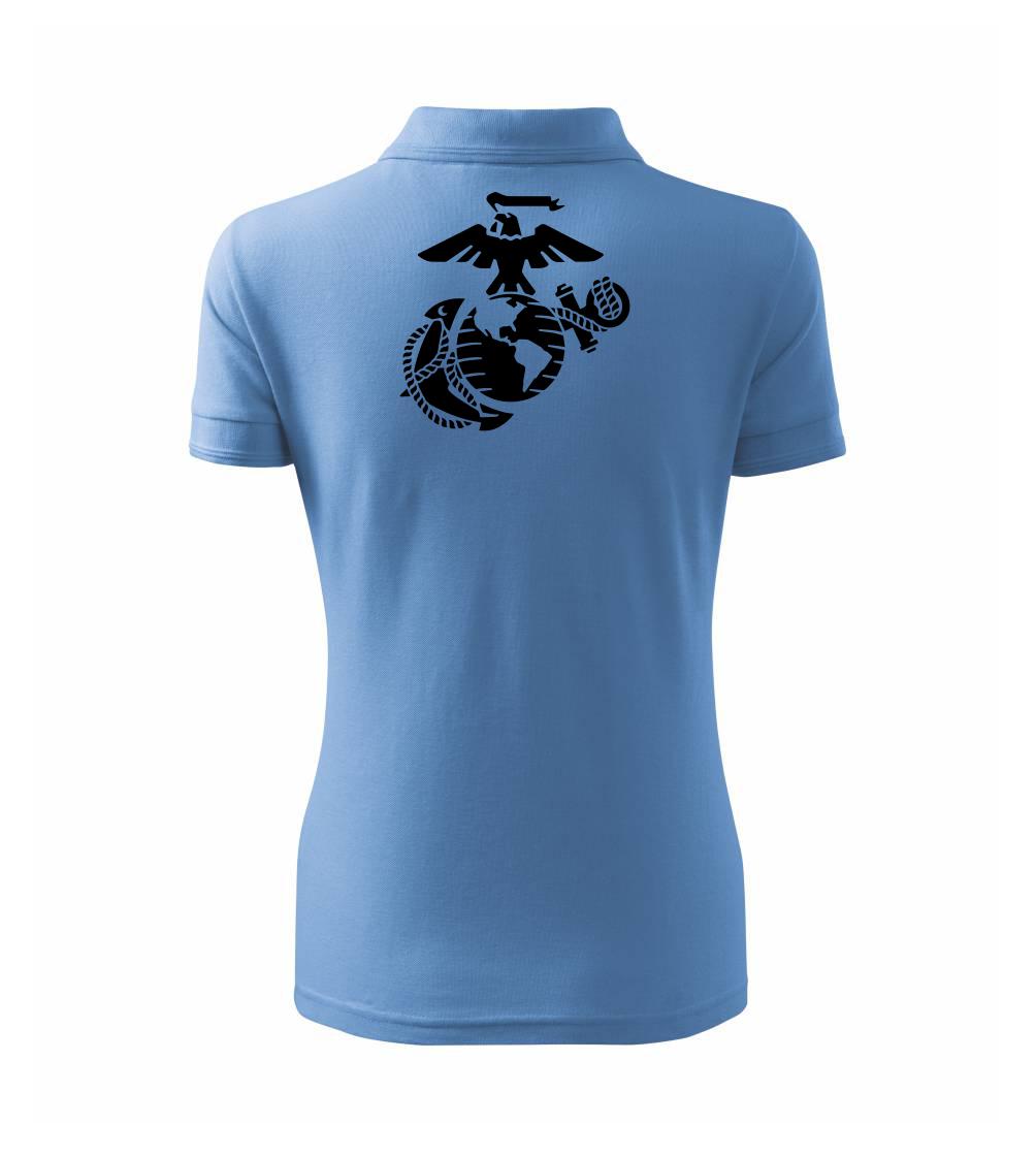 Vojenská tričká s potlačou - United Marines logo - Polokošeľa dámska Pique Polo