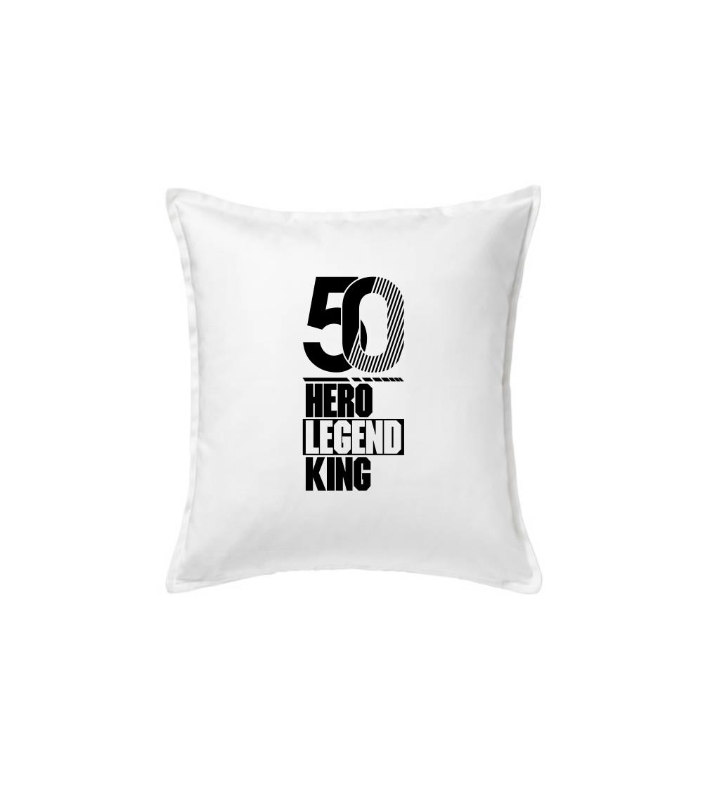 Narodeninové tričká pre hrdinov - Hero, Legend, King x Queen 1950 - Vankúš 50x50
