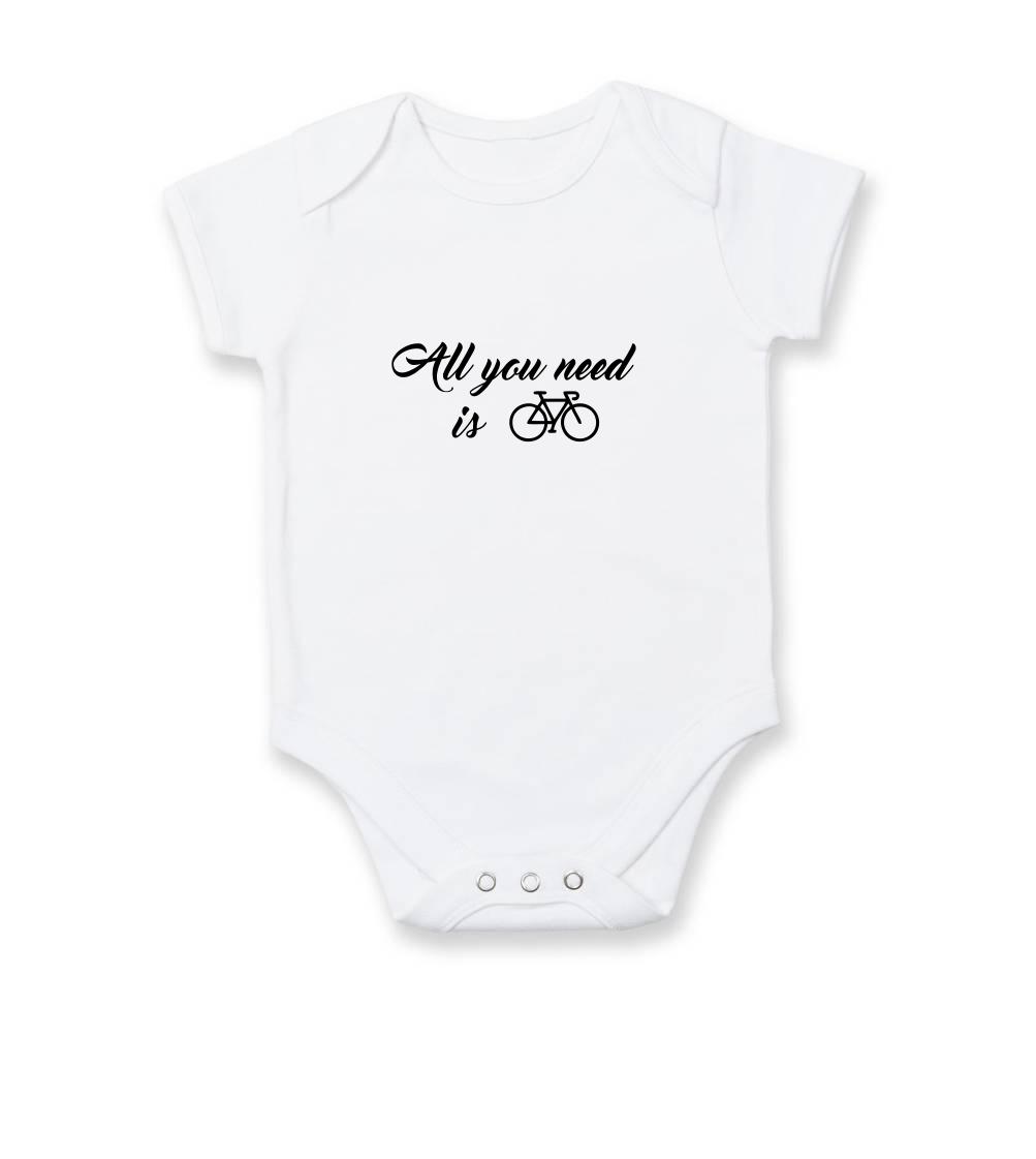 Tričko ako darček pre cyklistu - All you need is bike - Body dojčenské s krátkym rukávom
