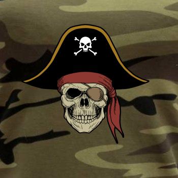  Pirátska lebka s klobúkom