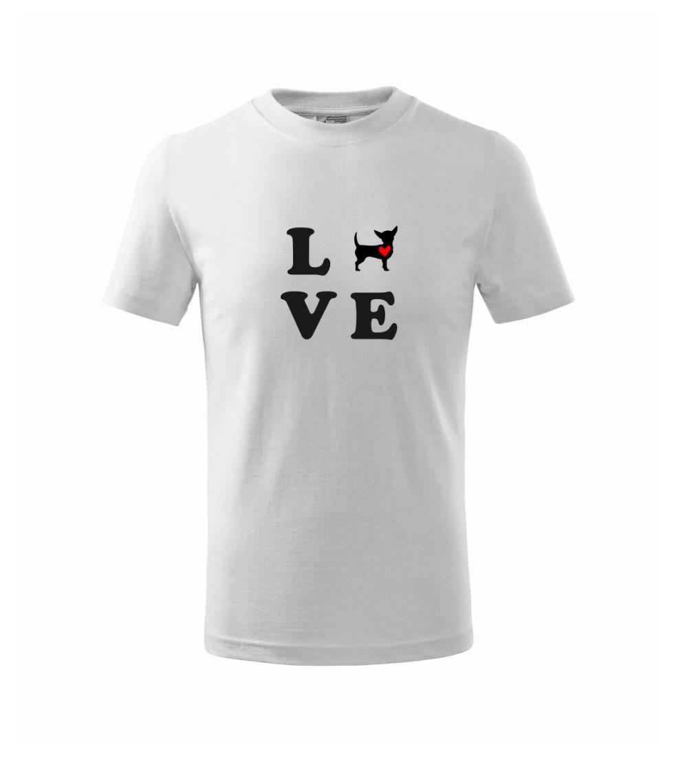 Čivava - Čivava love - Tričko detské bavlnené