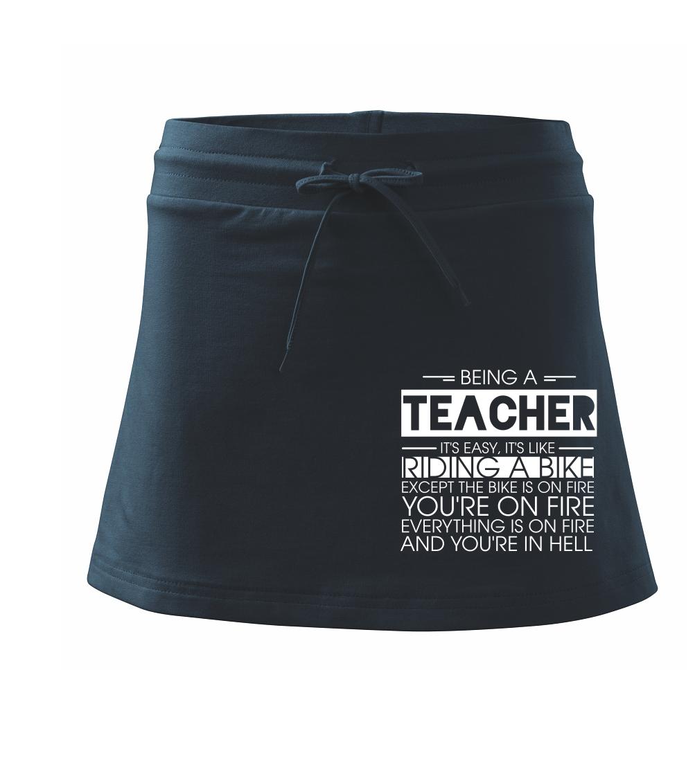 Učiteľské tričká - Being a teacher - bike - Športová sukne - two in one