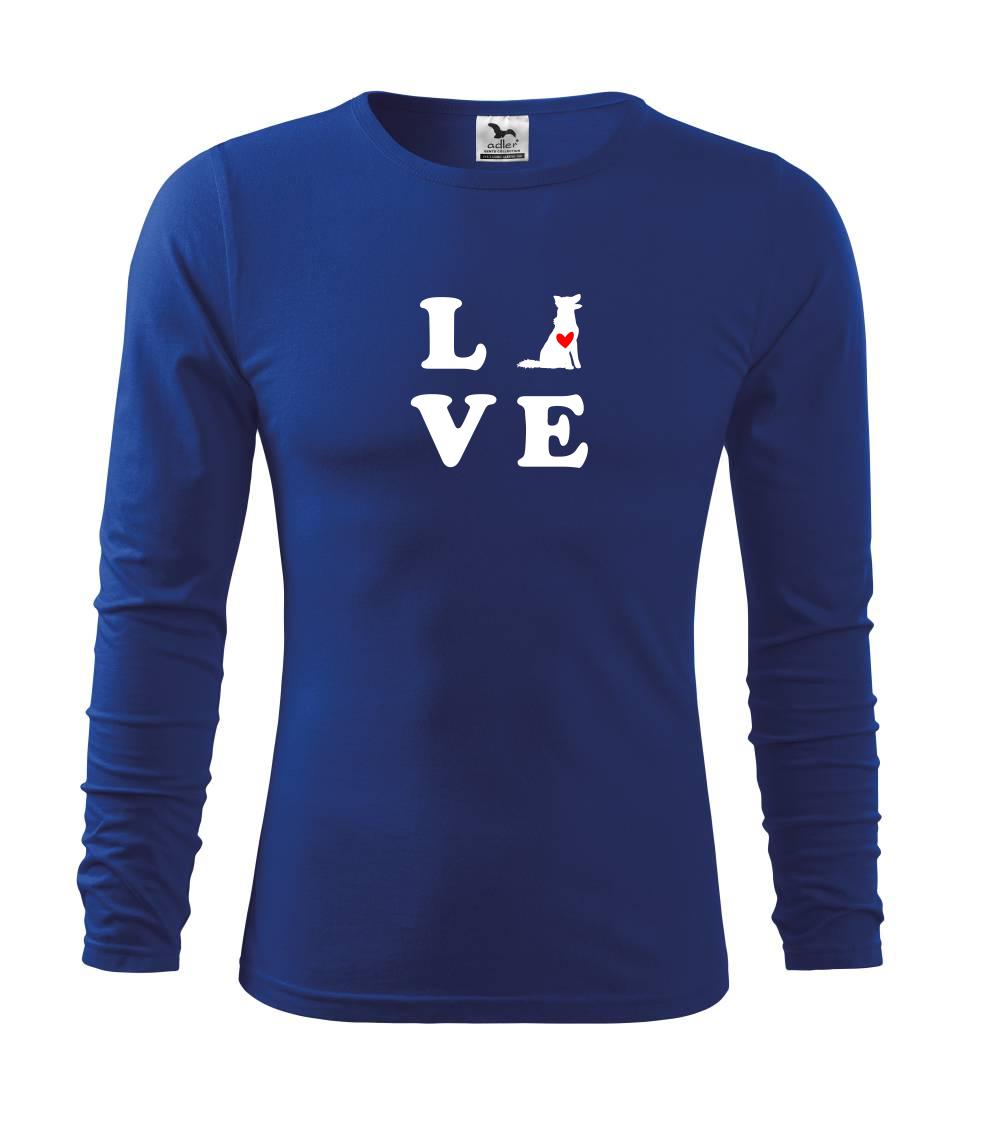 Border kólia na tričku - Border kólia love - Tričko detské Long Sleeve