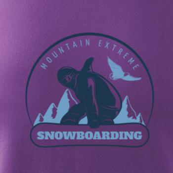 Mountain extreme snowboarding okrúhle