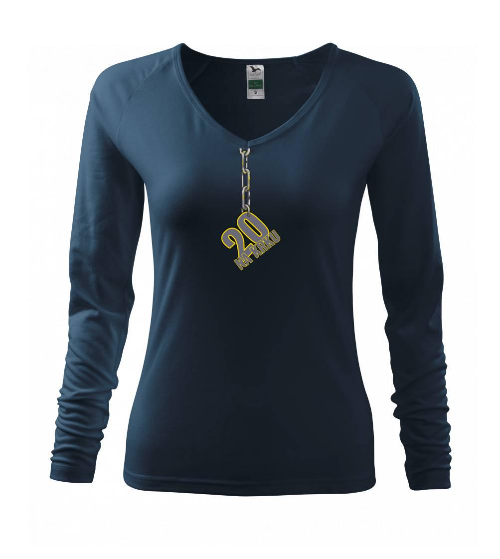 Tričká k narodeninám - 20 rokov na krku reťaz - Tričko dámske Elegance