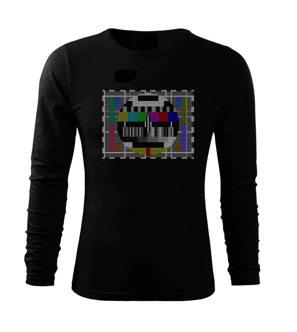 Tričká pre ajťákov - Monoskope tetris - Tričko s dlhým rukávom FIT-T long sleeve