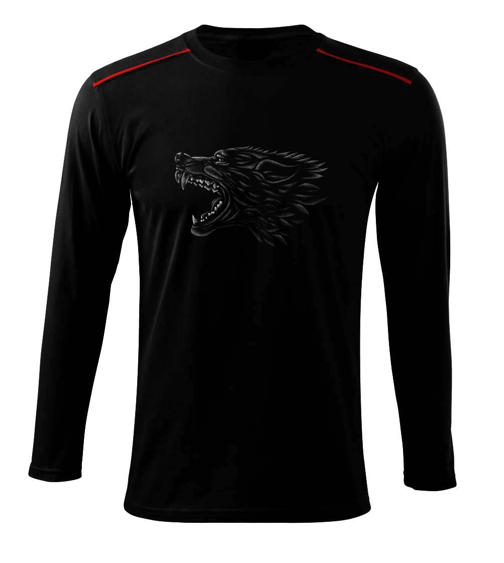 E-shop Hlava vlka biela - Tričko s dlhým rukávom Long Sleeve