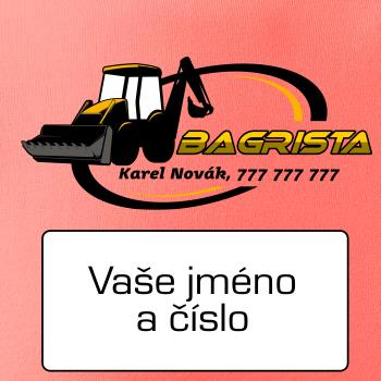 Bagrista v kruhu - vlastný nápis