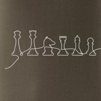 Šachové figúrky v rade - obrys Šachové figúrky v rade - obrys