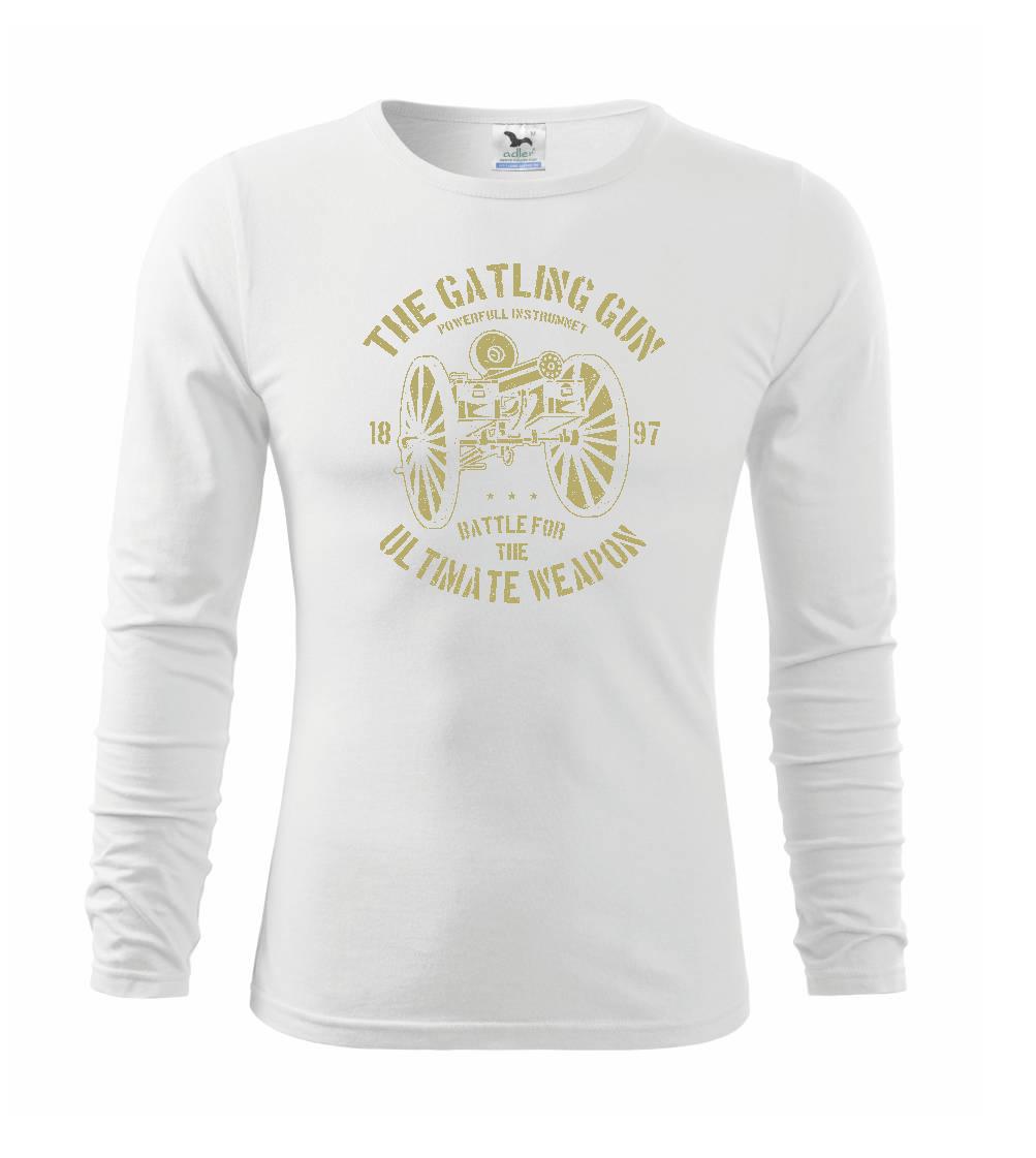 Vojenská tričká s potlačou - The Gatling Gun - Tričko detské Long Sleeve