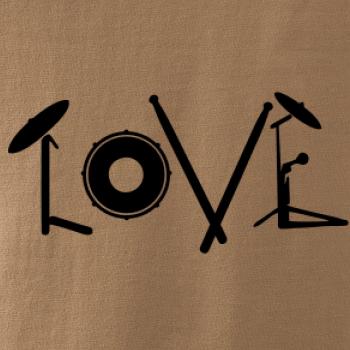 Love bubeník nápis