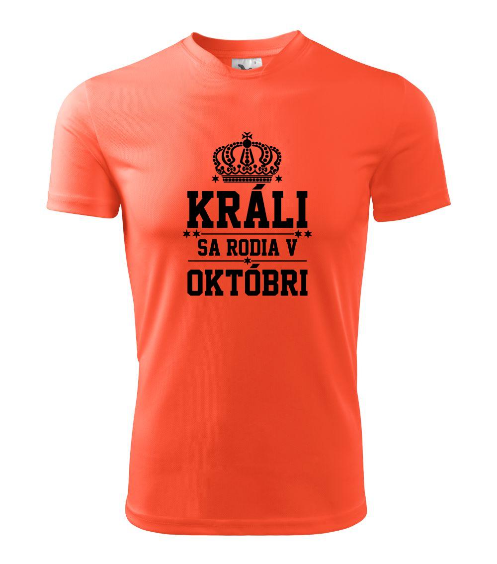 Tričká pre narodených v októbri - Králi sa rodia v októbri - Pánske tričko Fantasy športové