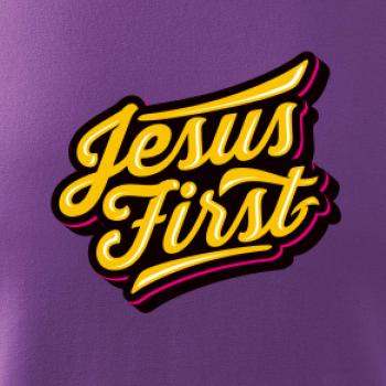 Jesus first žltý nápis