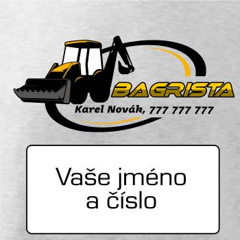 Bagrista v kruhu - vlastný nápis Bagrista v kruhu - vlastný nápis