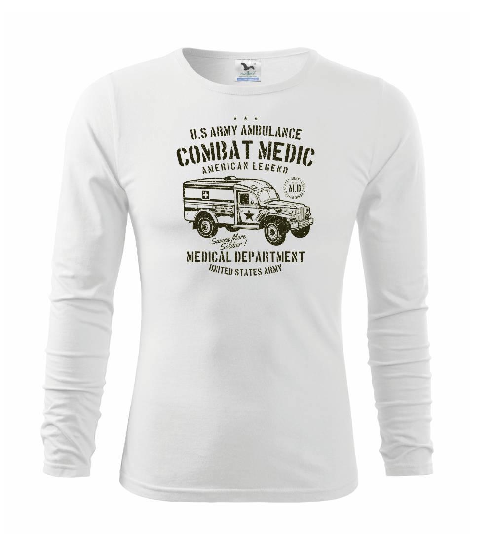 Vojenská tričká s potlačou - US Army Ambulance - Tričko detské Long Sleeve