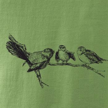 Vtáčiky na vetve maľované