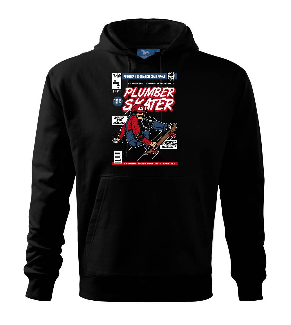 Vtipné tričká do práce - Plumber Skater - Mikina pánska Cape s kapucňou