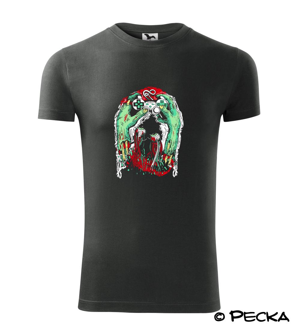 Tričká pre ajťákov - Zombie Gambler (Pecka design) - Viper FIT - Pánske zúžené tričko