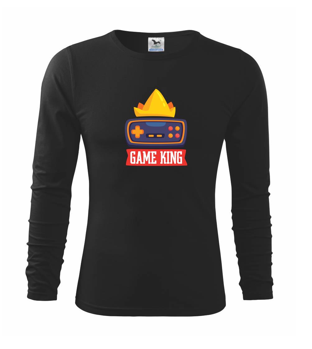 Tričká pre ajťákov - Game king - kreslený - Tričko detské Long Sleeve