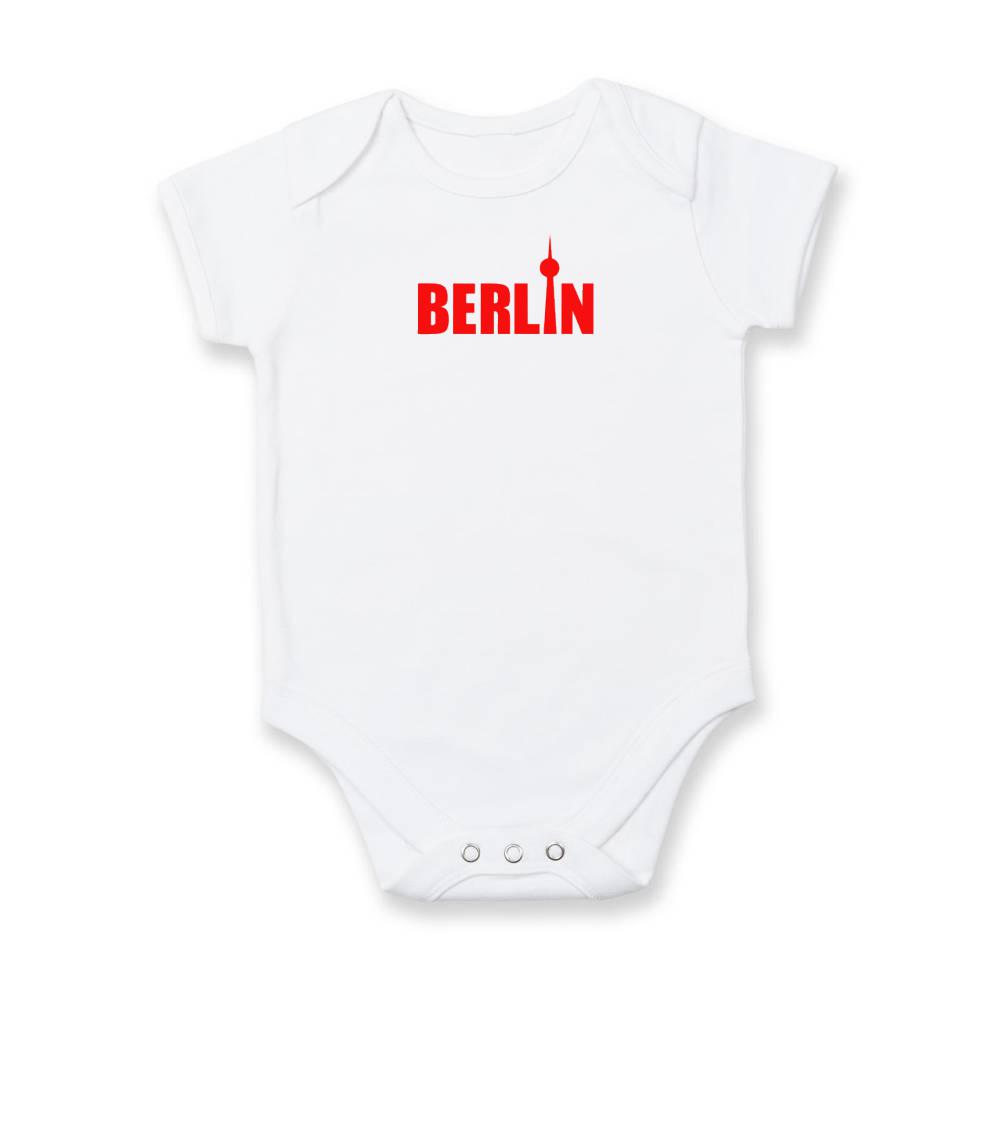 Tričká Nemecko - Berlin nápis veža Berliner Fernsehturm - Body dojčenské s krátkym rukávom