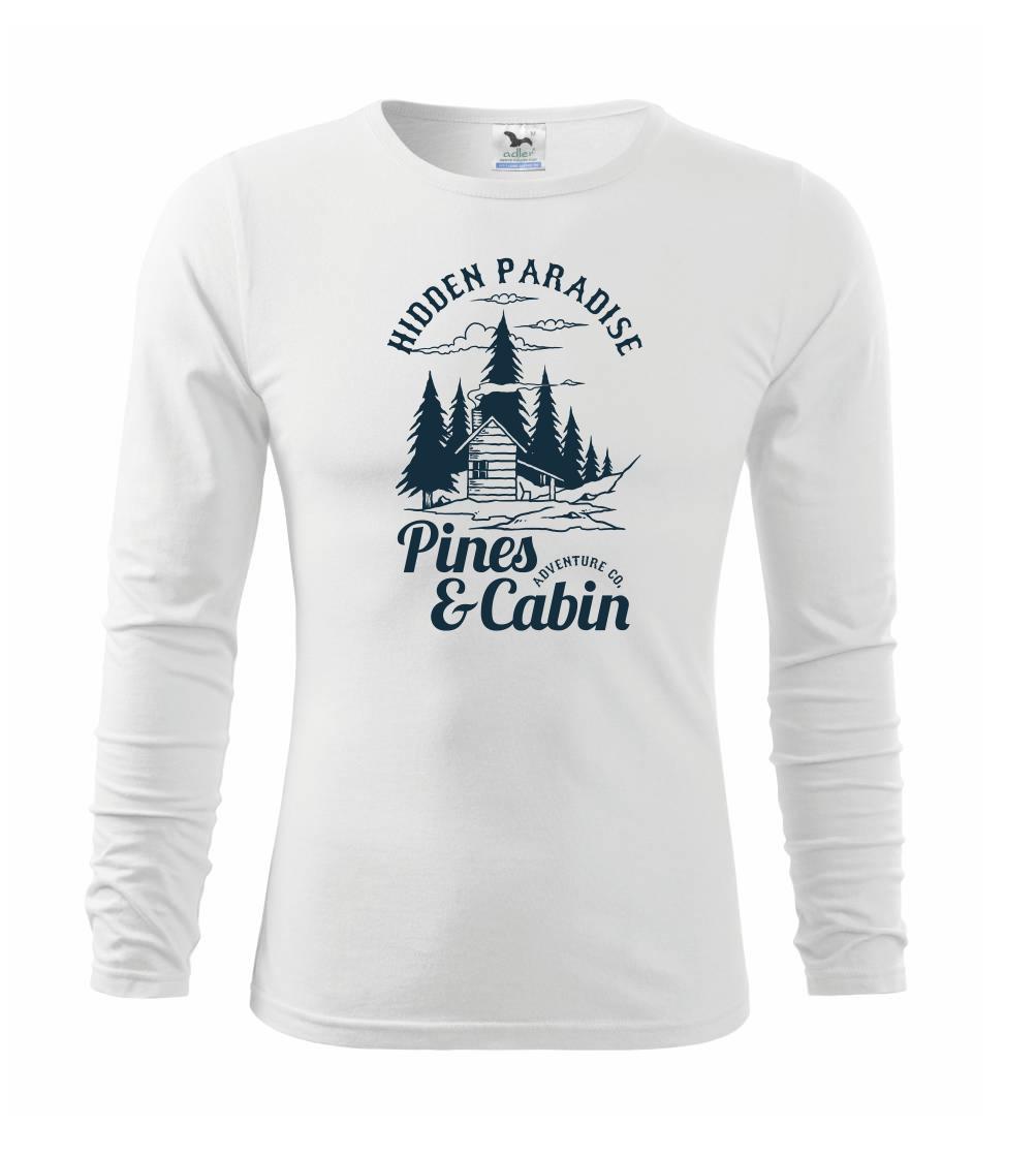 Pines and Cabin - Tričko detské Long Sleeve
