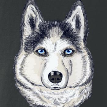 Husky hlava - kreslený