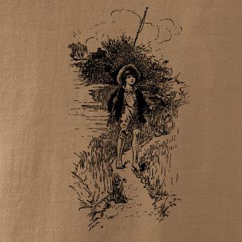 Kreslený chlapec s prútom Kreslený chlapec s prútom