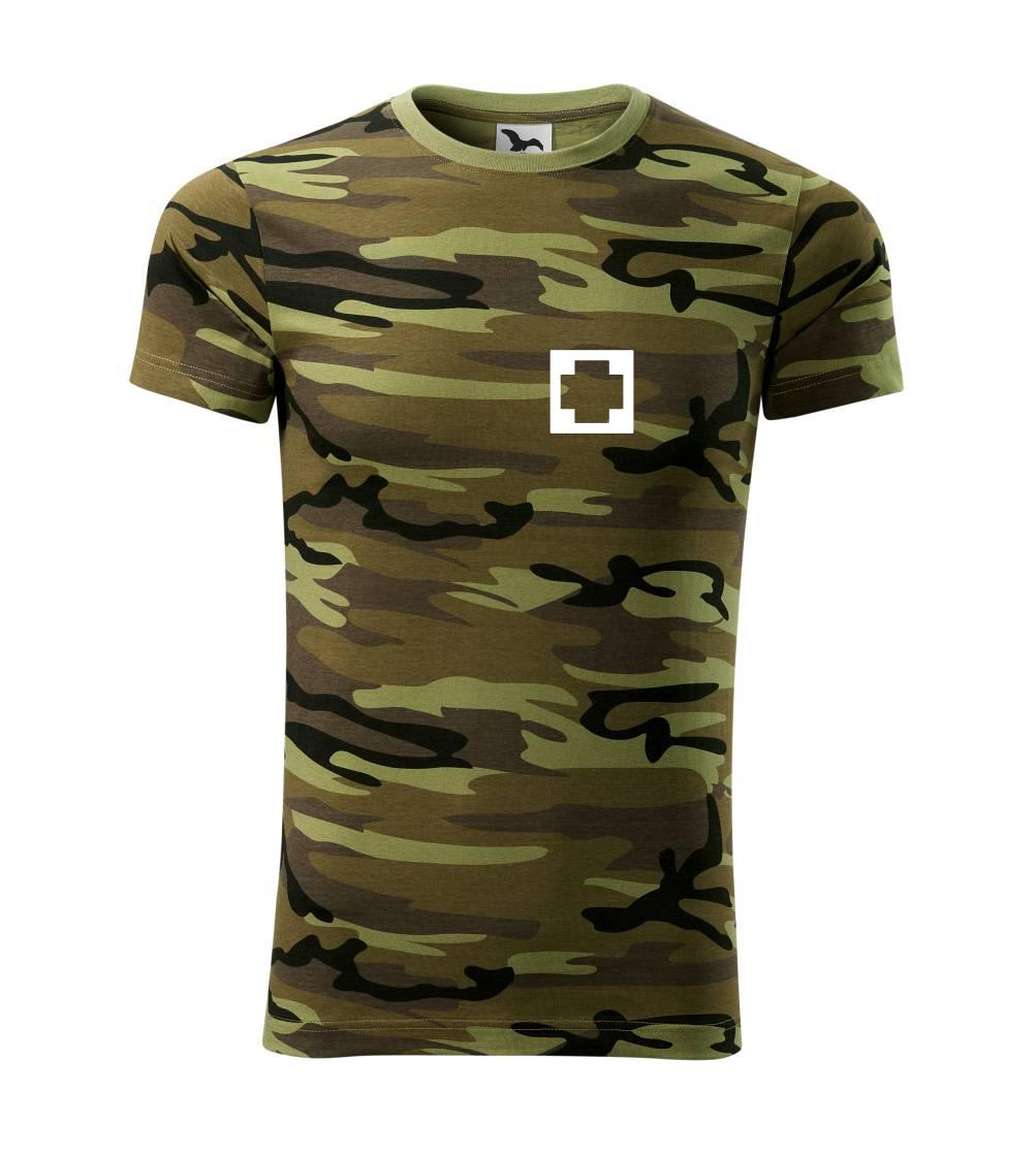 Tričká a mikiny pre záchranárov a lekárov - Kvalitné oblečenie pre zdravotníkov - Hranatý kríž - Rescue - Army CAMOUFLAGE