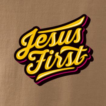 Jesus first žltý nápis