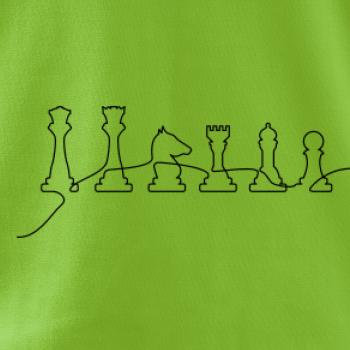 Šachové figúrky v rade - obrys