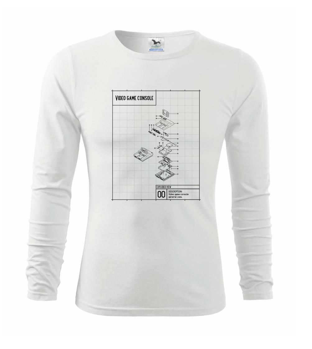 Tričká s témou herných konzol - Nákres TV videohra na kazety - Tričko detské Long Sleeve