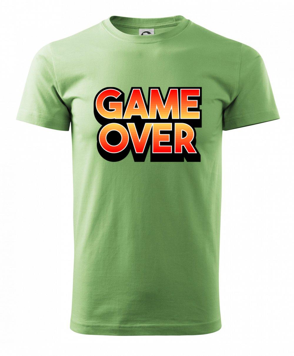 Tričká pre ajťákov - Game over - nápis farebný - Klasické pánske tričko vyššej gramáže