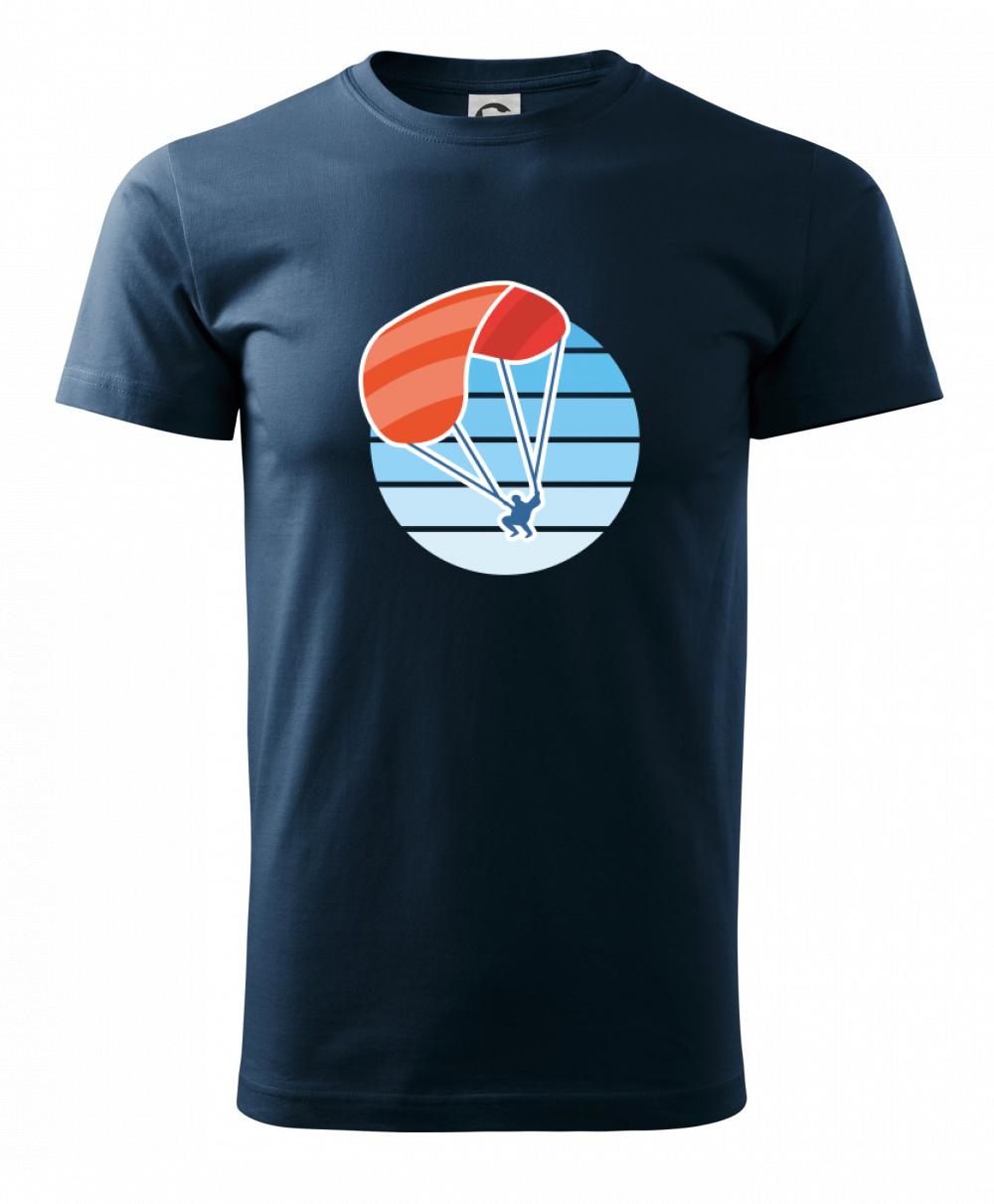 Paragliding oranžový v modrom koliesku Paragliding oranžový v modrom koliesku