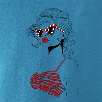  Dievča s červenými plavkami