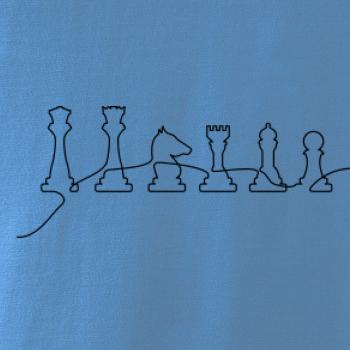 Šachové figúrky v rade - obrys