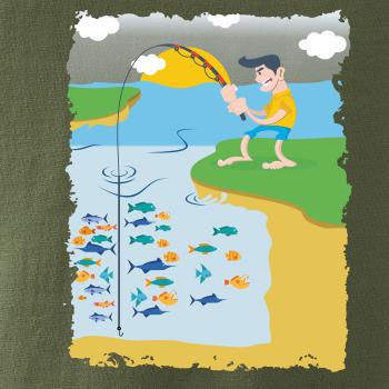 Rybár, ktorý má smolu farebný