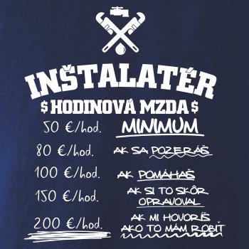 Hodinová mzda Inštalatér