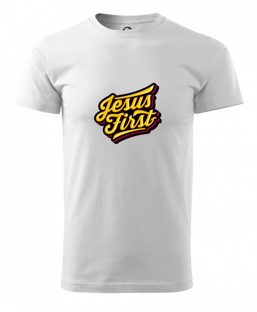 Jesus first žltý nápis Jesus first žltý nápis