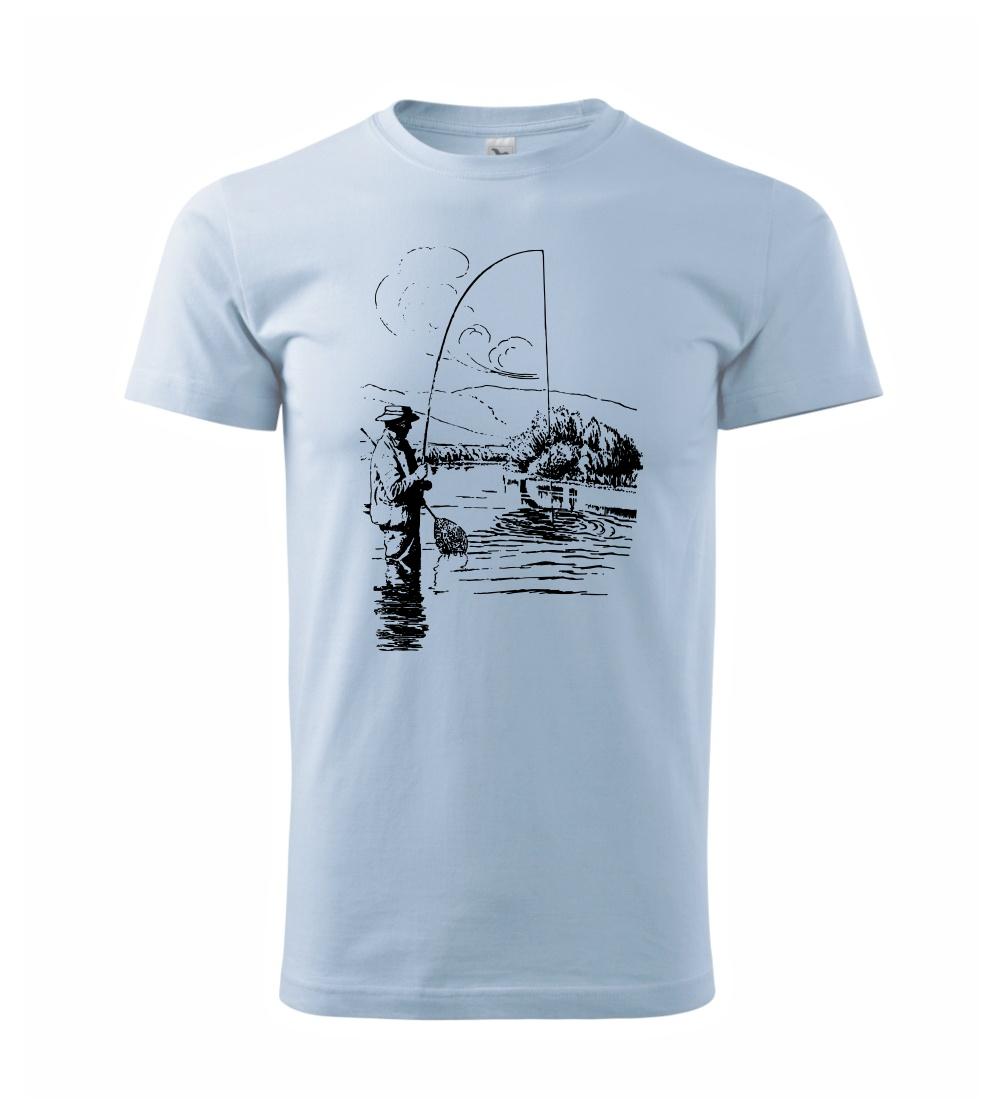 Kreslený rybár s podberákom Kreslený rybár s podberákom